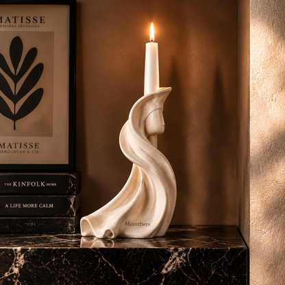 Morethers Abstract Flowing Figure Taper Candle Holder