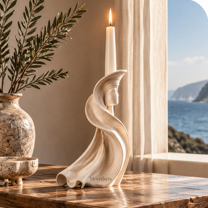 Morethers Abstract Flowing Figure Taper Candle Holder