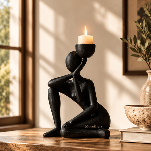 Morethers Abstract Thinking Figure Tealight Candle Holder