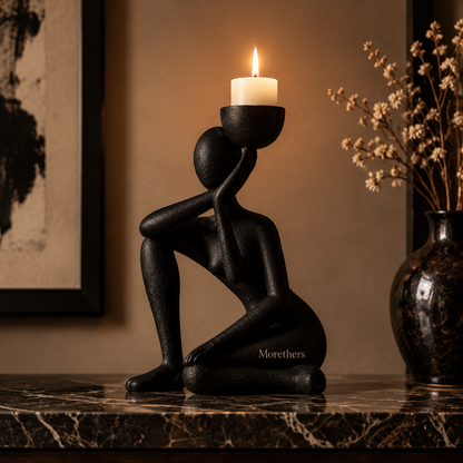 Morethers Abstract Thinking Figure Tealight Candle Holder