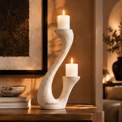 Morethers Curved S-Shape Dual Tier Candle Holder